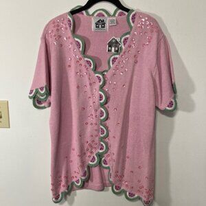 NWT Storybook Knits Vintage “Watermelon Mist” Sweater, Size L